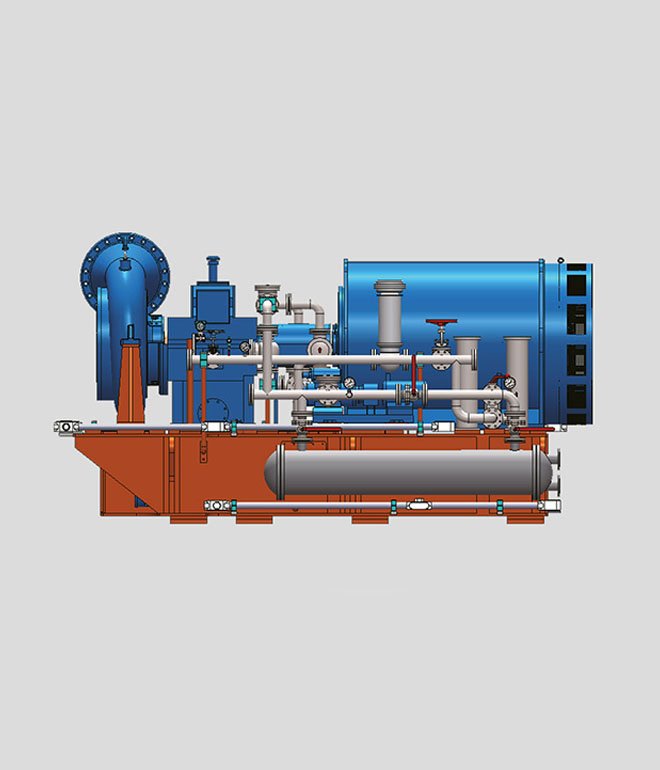 Gas heating blower for nuclear power